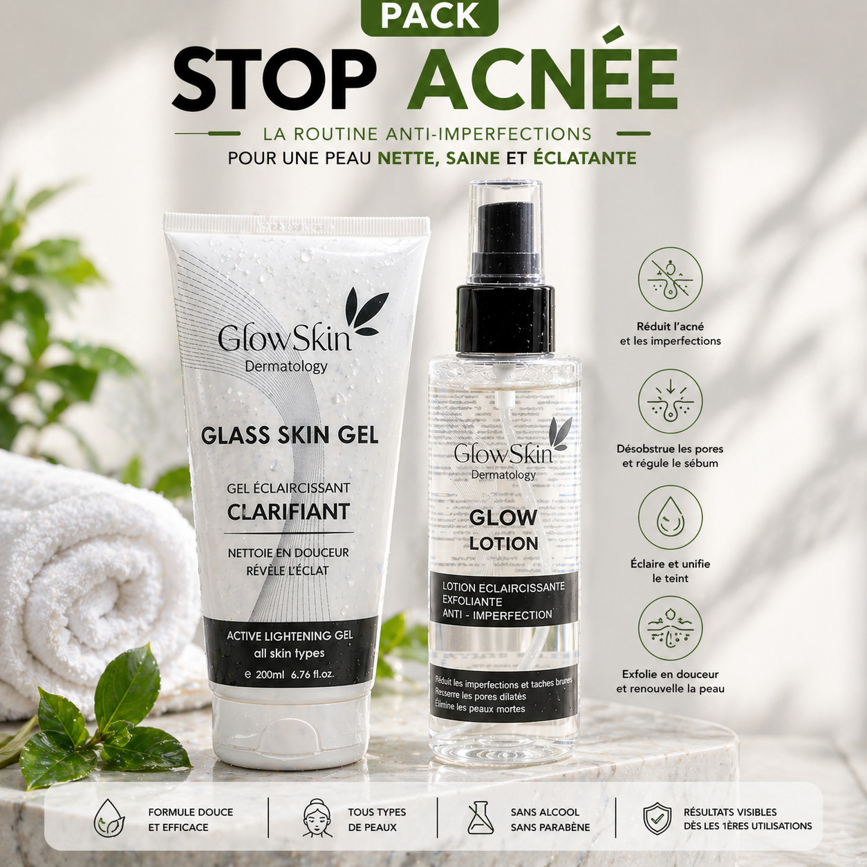 Pack stop acnee